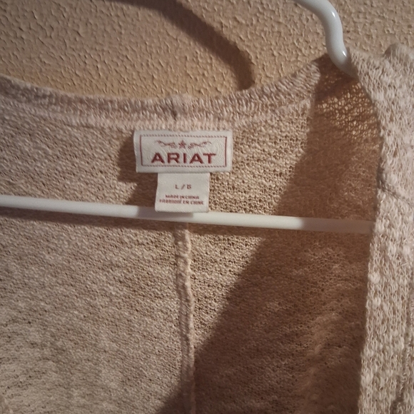 ARIAT Sunday Morning Cardigan Western Beige Aztec Southwestern Cowgirl L - Picture 4 of 6